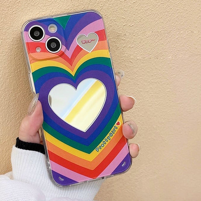 rainbow aesthetic iphone case boogzel apparel