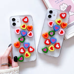 Rainbow Hearts iPhone Case