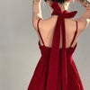 red velvet halter dress boogzel apparel
