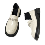 creamy white loafers boogzel apparel