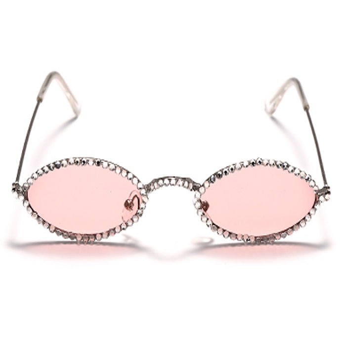 pink oval sunglasses boogzel apparel