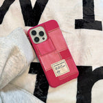 pink patchwork iphone case boogzel apparel