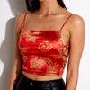 Satin Open Back Lace-Up Top