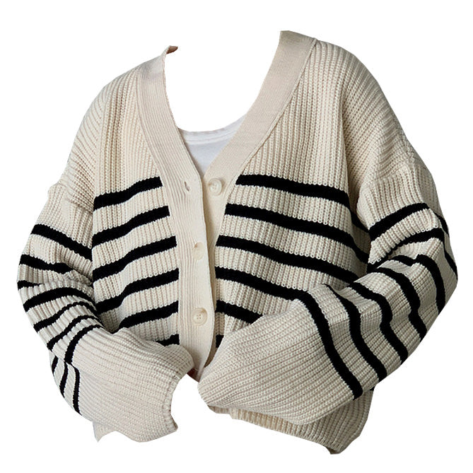 striped aesthetic cardigan boogzel apparel