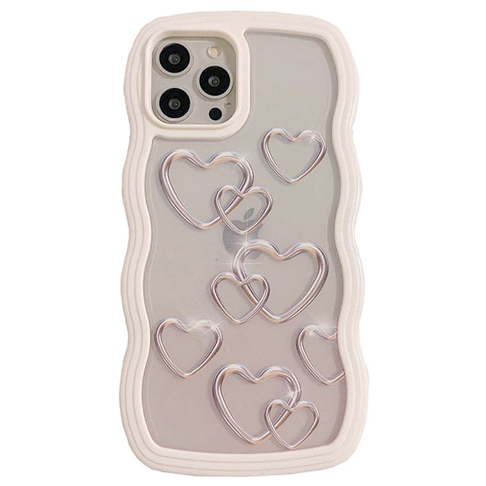 silver hearts iphone case boogzel apparel