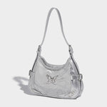 Silver Butterfly Shoulder Bag - Boogzel Clothing