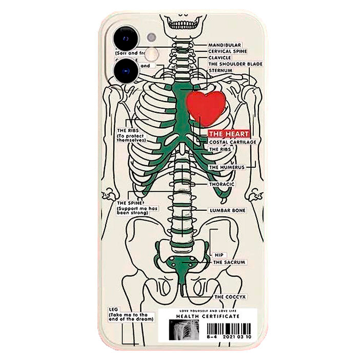 skeleton heart iphone case boogzel apparel