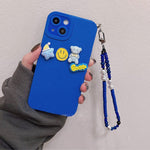 blue iphone case with wrist chain boogzel apparel