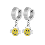 smiley earrings boogzel apparel
