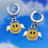 smiley face earrings boogzel apparel