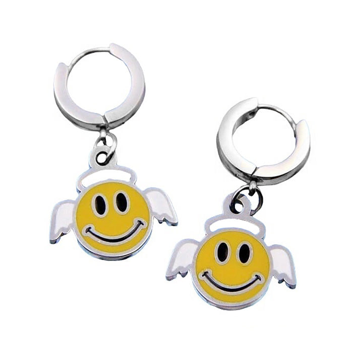 smiley angel earrings boogzel apparel