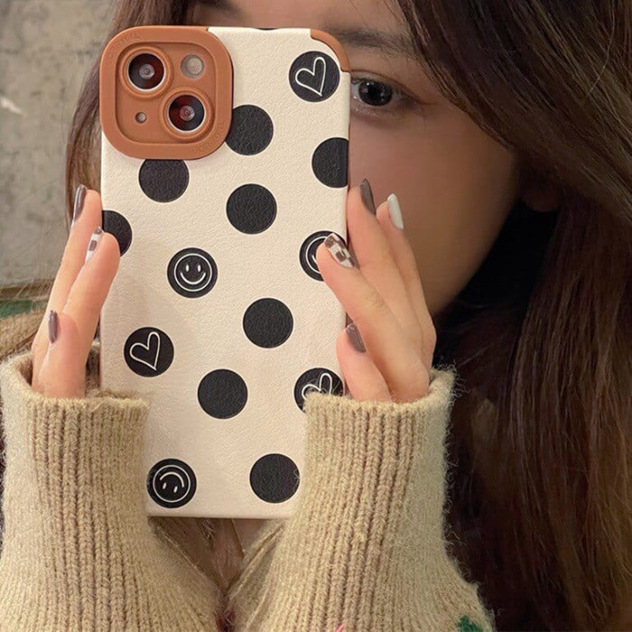 polka dot print iphone case boogzel apparel
