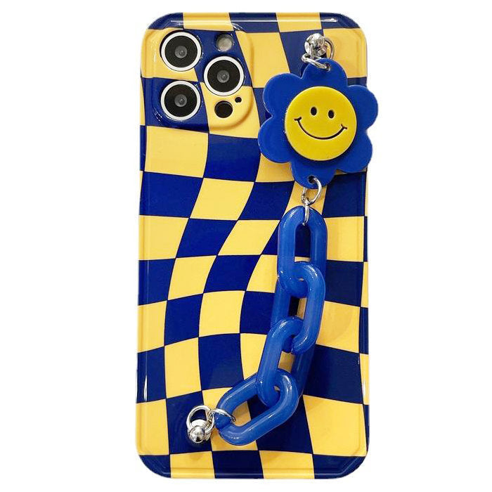smiley flower chain iphone case boogzel apparel