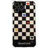 checkered smile iphone case boogzel apparel