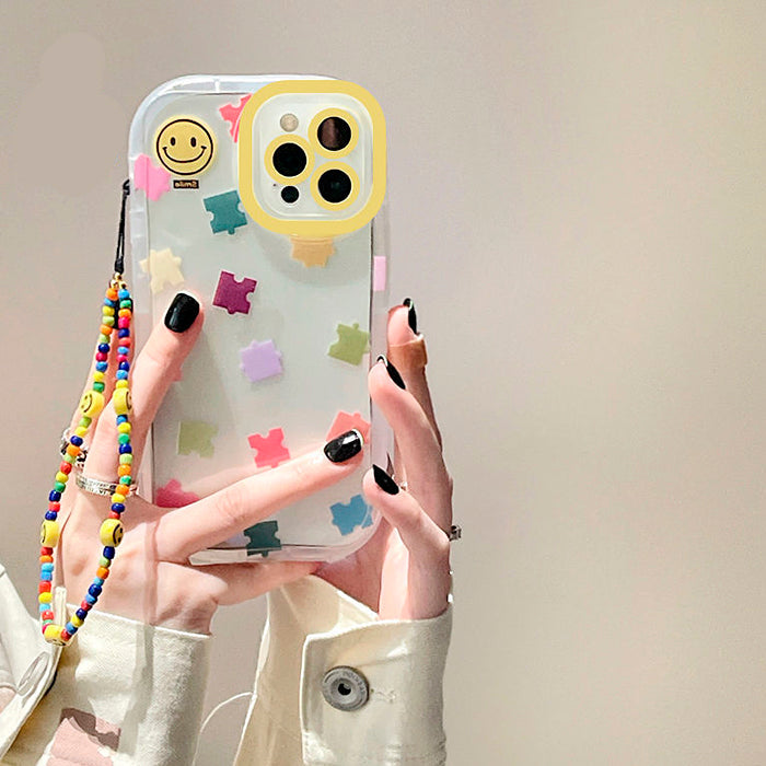 smiley iphone case with beaded chain shop