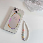 aesthetic phone case with pearl chain shop