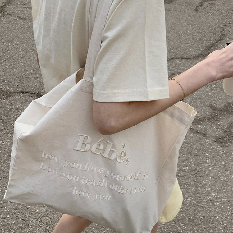 Bébé Embroidery Aesthetic Tote Bag boogzel apparel