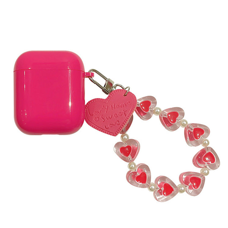 pink heart chain AirPods Case boogzel apparel