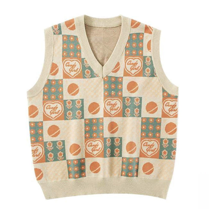 patchwork knit vest boogzel apparel