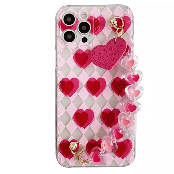 heart iphone case with chain boogzel apparel