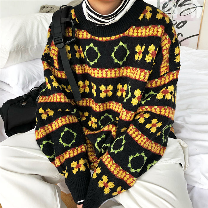 black knit sweater boogzel apparel