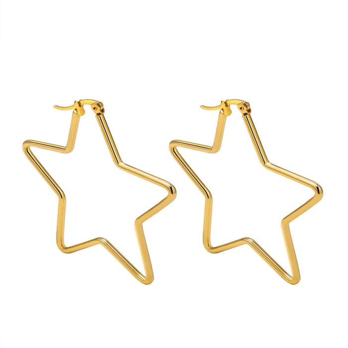 star hoop earrings boogzel apparel