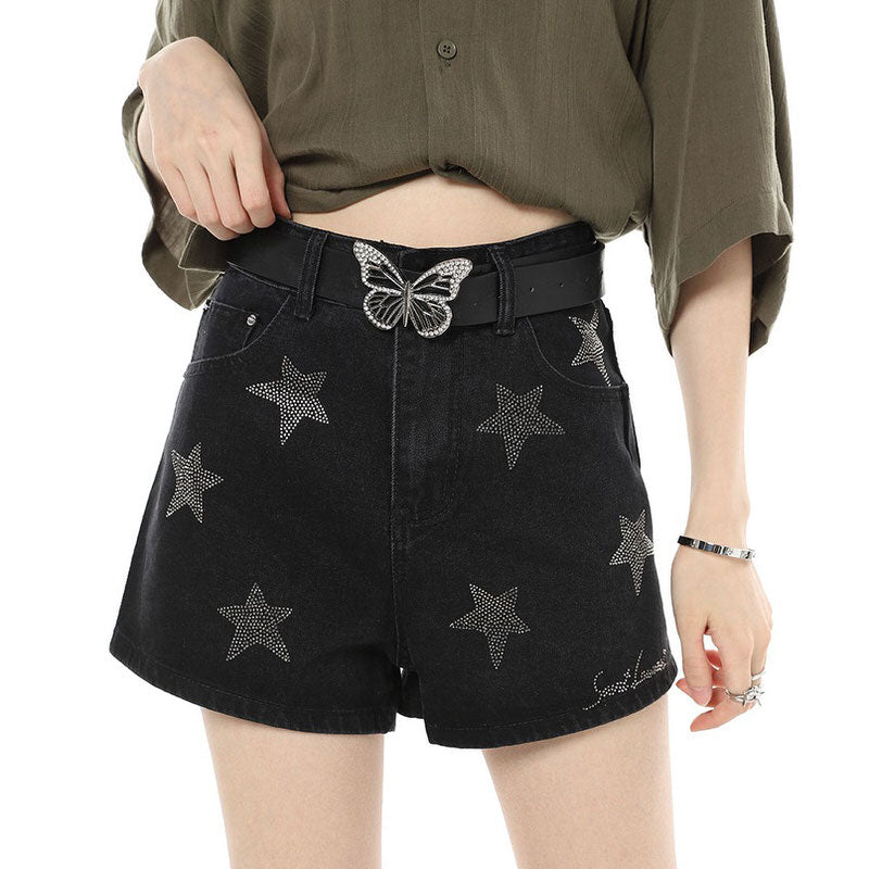 Stars Rhinestones Shorts boogzel clothing