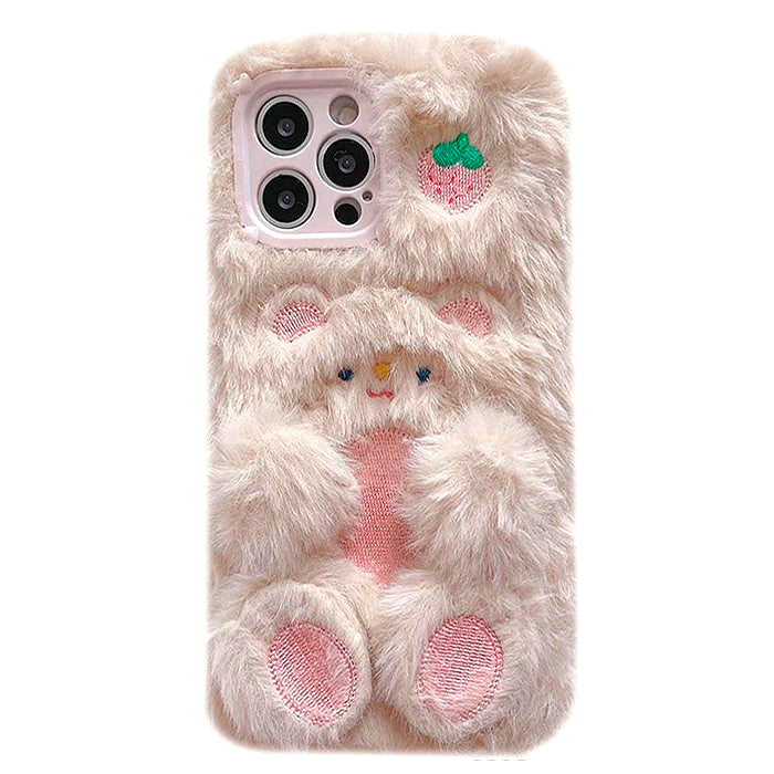 fluffy bear iphone case boogzel apparel