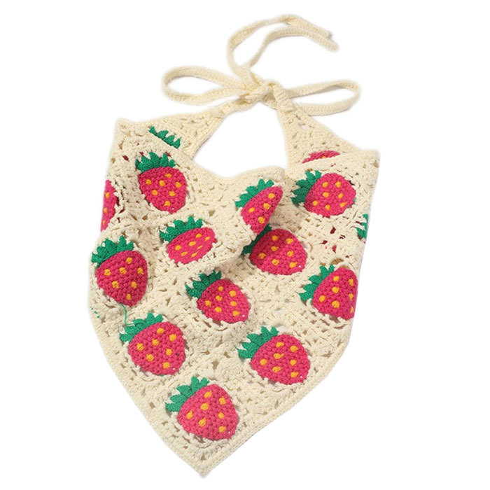 Strawberry Crochet Hair Scarf