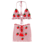 strawberry crochet set boogzel apparel