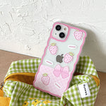 pink strawberry iphone case boogzel apparel