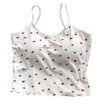 Strawberry Print Tank Top with built in cups  - boogzel clothing