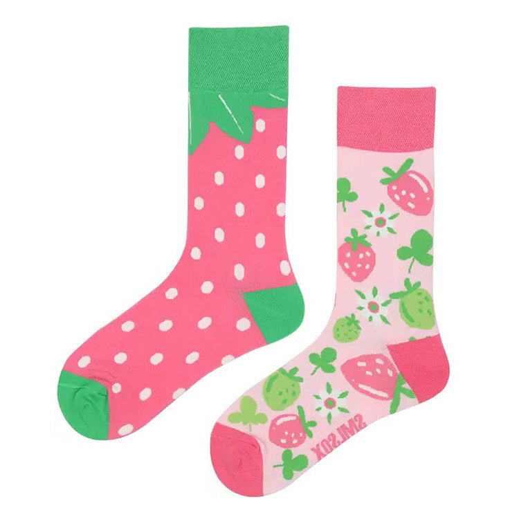 Strawberry Mismatched Socks