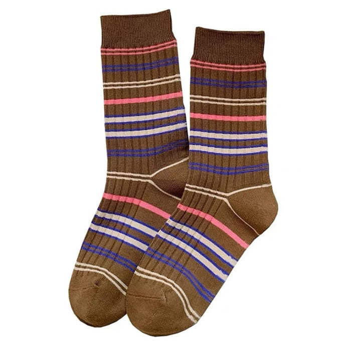 striped aesthetic socks boogzel apparel