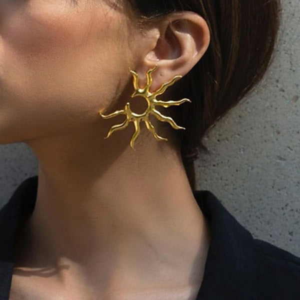 celestial sun earrings boogzel apparel
