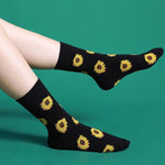 Sunflower Print Socks