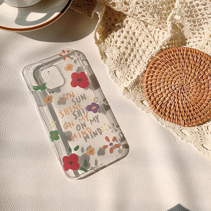 flowers transparent iphone case boogzel apparel