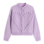 purple knit cardigan boogzel apparel