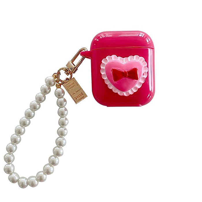heart pearl airpods case boogzel apparel