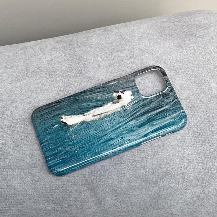 swimming bear iphone case boogzel apparel