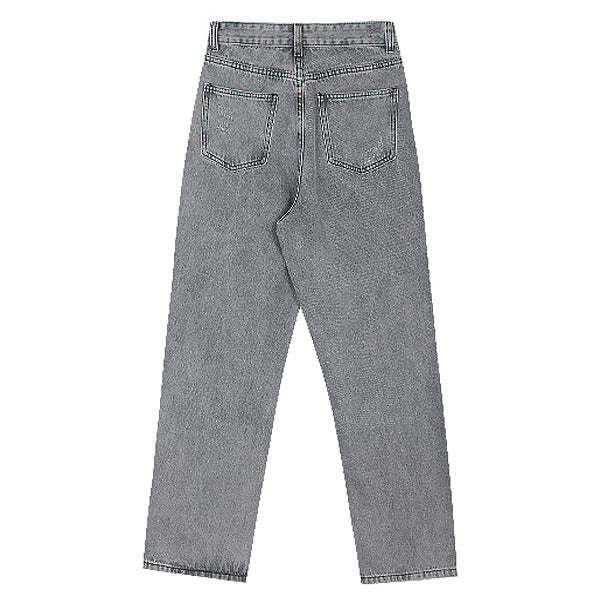 grey ripped baggy jeans boogzel apparel