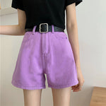 lavender denim shorts buy