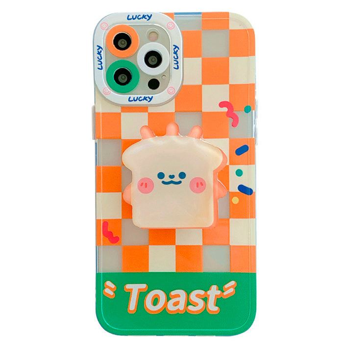 toast checkered iphone case boogzel apparel