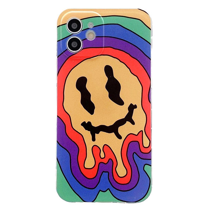 rainbow smiley iphone case boogzel apparel