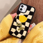 plush checkered iphone case boogzel apparel