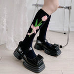 flower high knee socks boogzel apparel