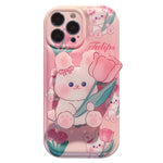 pink bunny iphone case boogzel apparel