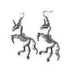 Unicorn Skeleton Earrings buy boogzel apparel
