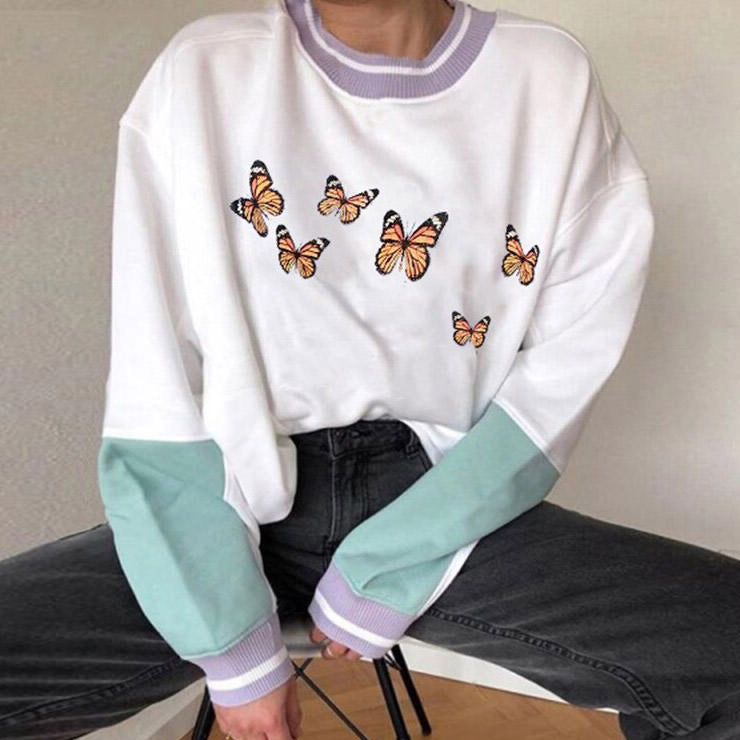butterfly sweatshirt boogzel apparel
