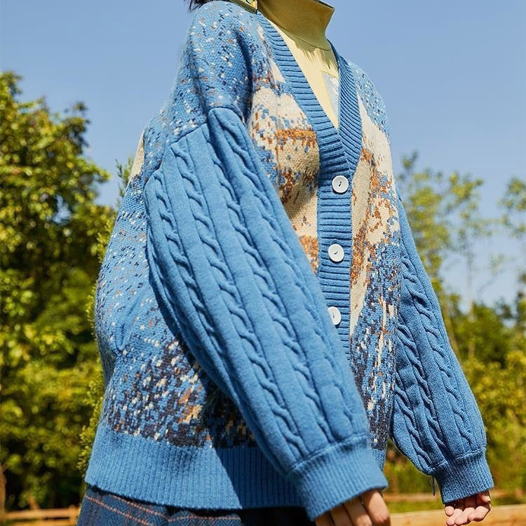 Van Gogh Self-Portrait Knit Cardigan | BOOGZEL CLOTHING – Boogzel